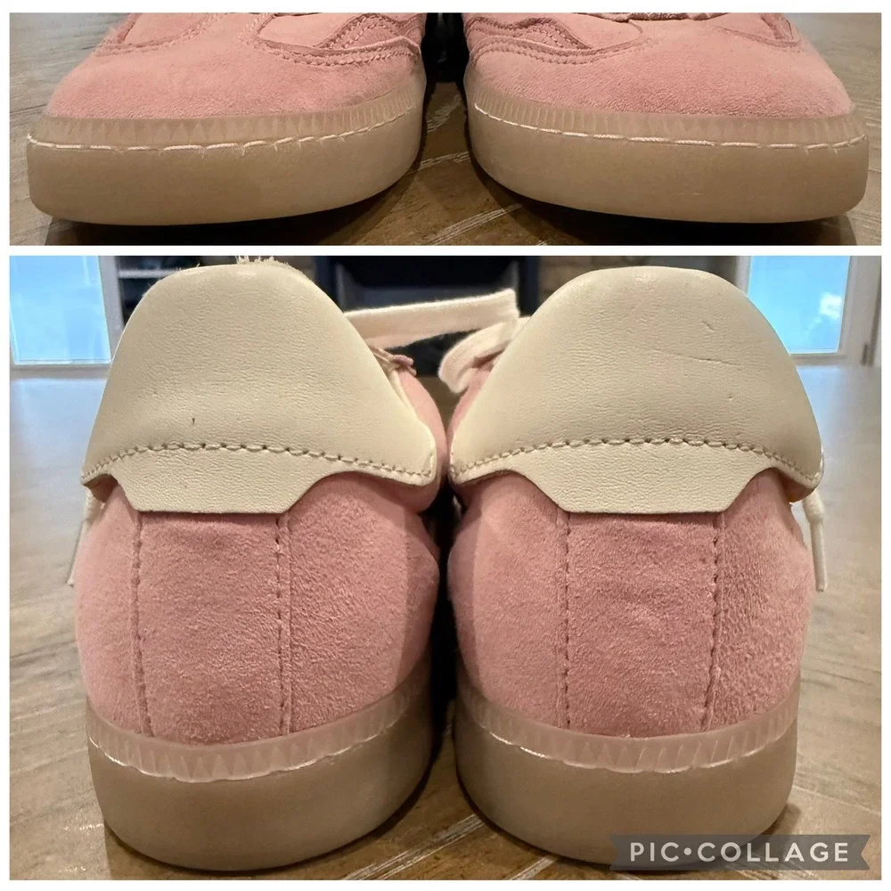 Dolce Vita Notice Petal Pink Suede Leather Retro Sneakers Size 6.5 NWOB